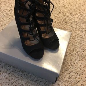 Bakers Black Victorious Lace-up Booties
